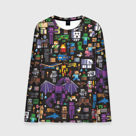Мужской лонгслив 3D с принтом MINECRAFT | МАЙНКРАФТ (Z) в городе Новоалтайск, 100% полиэстер | длинные рукава, круглый вырез горловины, полуприлегающий силуэт | block | creeper | cube | minecraft | pixel | блок | геометрия | крафт | крипер | кубики | майнкрафт | пиксели