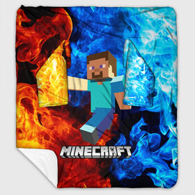 Плед с рукавами с принтом MINECRAFT в городе Новоалтайск, 100% полиэстер | Закругленные углы, все края обработаны. Ткань не мнется и не растягивается. Размер 170*145 | Тематика изображения на принте: block | creeper | cube | minecraft | pixel | блок | геометрия | крафт | крипер | кубики | майнкрафт | пиксели