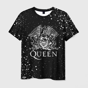 Мужская футболка 3D с принтом QUEEN в городе Новоалтайск, 100% полиэфир | прямой крой, круглый вырез горловины, длина до линии бедер | queen | rock | брайан мэи | группа queen | группа квин | джон дикон | квин | королева | король | роджер тейлор | рок | фредди меркьюри