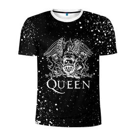 Мужская футболка 3D спортивная с принтом QUEEN в городе Новоалтайск, 100% полиэстер с улучшенными характеристиками | приталенный силуэт, круглая горловина, широкие плечи, сужается к линии бедра | queen | rock | брайан мэи | группа queen | группа квин | джон дикон | квин | королева | король | роджер тейлор | рок | фредди меркьюри