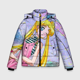 Зимняя куртка для мальчиков 3D с принтом Sailor Moon в городе Новоалтайск, ткань верха — 100% полиэстер; подклад — 100% полиэстер, утеплитель — 100% полиэстер | длина ниже бедра, удлиненная спинка, воротник стойка и отстегивающийся капюшон. Есть боковые карманы с листочкой на кнопках, утяжки по низу изделия и внутренний карман на молнии. 

Предусмотрены светоотражающий принт на спинке, радужный светоотражающий элемент на пуллере молнии и на резинке для утяжки | Тематика изображения на принте: baby | bunny | girl | like | pink | sailormoon | usagi | вода капли | воин | волосы | глаза | девушка | дождь | зайчик | зонтик | котик | кролик | лето | луна | малышка | матроска | небо | облака | природа | радуга | розовый