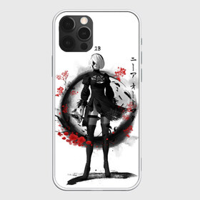 Чехол для iPhone 12 Pro Max с принтом 2B Ink Sakura dawn в городе Новоалтайск, Силикон |  | 2a | 2b | 9s | andoird | ink | japanese | kanji | nier automata | nuar | sakura | yohra | андроид | кандзи | нуар | сакура | чернила | япония