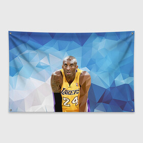 Флаг-баннер с принтом Kobe Bryant Lackers 24 blue в городе Новоалтайск, 100% полиэстер | размер 67 х 109 см, плотность ткани — 95 г/м2; по краям флага есть четыре люверса для крепления | 24 | 8 | black | blue | bryant | kobe | lackers 24 | lakers | mamba | mentality | баскетбол | брайант | детская | детскую | женская | женскую | коба | коби | купить | мамба | менталитет | мужская | мужскую | черная
