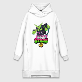 Платье-худи хлопок с принтом BRAWL STARS VIRUS 8 BIT в городе Новоалтайск,  |  | 8 bit | 8 бит | bibi | brawl stars | crow | el brown | leon | leon shark | max | mr.p | sally leon | shark | stars | virus | werewolf | акула | биби | вирус | ворон | леон | оборотень | пингвин