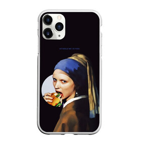 Чехол для iPhone 11 Pro матовый с принтом Het meisje met de parel в городе Новоалтайск, Силикон |  | бургер | девушка с жемчужиной | девушка с жемчужной серёжкой | картина | мара | руни мара | серёжка | ян вермеер