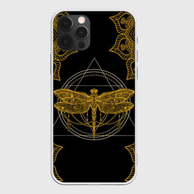 Чехол для iPhone 12 Pro Max с принтом Golden dragonfly в городе Новоалтайск, Силикон |  | Тематика изображения на принте: dragonfly | golden dragonfly | стрекоза