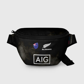Поясная сумка 3D с принтом ALL BLACKS в городе Новоалтайск, 100% полиэстер | плотная ткань, ремень с регулируемой длиной, внутри несколько карманов для мелочей, основное отделение и карман с обратной стороны сумки застегиваются на молнию | all blacks | new zealandd | rugby | новая зеландия | олл блэкс | регби | хака