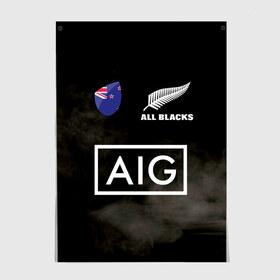 Постер с принтом ALL BLACKS в городе Новоалтайск, 100% бумага
 | бумага, плотность 150 мг. Матовая, но за счет высокого коэффициента гладкости имеет небольшой блеск и дает на свету блики, но в отличии от глянцевой бумаги не покрыта лаком | all blacks | new zealandd | rugby | новая зеландия | олл блэкс | регби | хака