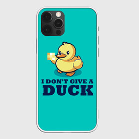 Чехол для iPhone 12 Pro Max с принтом Утёнок в городе Новоалтайск, Силикон |  | Тематика изображения на принте: i do not give | i dont give a duck | mem | злая утка | мем | мне плевать | мне плевать на утку | смешная надпись | стеб | утенок | утка | уточка