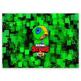 Поздравительная открытка с принтом BRAWL STARS LEON в городе Новоалтайск, 100% бумага | плотность бумаги 280 г/м2, матовая, на обратной стороне линовка и место для марки
 | Тематика изображения на принте: 8 bit | 8 бит | bibi | brawl stars | crow | el brown | leon | leon shark | max | mr.p | sally leon | shark | stars | virus | werewolf | акула | биби | вирус | ворон | леон | оборотень | пингвин