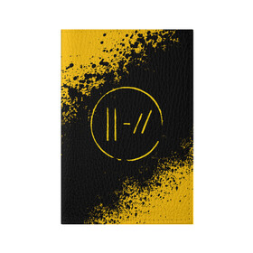 Обложка для паспорта матовая кожа с принтом TWENTY ONE PILOTS в городе Новоалтайск, натуральная матовая кожа | размер 19,3 х 13,7 см; прозрачные пластиковые крепления | 21 pilots | 21p | bandito | blurryface | chlorine | joshua | ned | top | trench | twenty one pilots | tyler | бандито | нэд | тренч