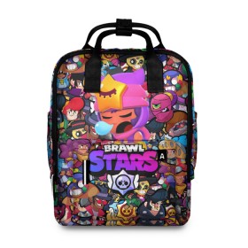 Женский рюкзак 3D с принтом BRAWL STARS: SANDY в городе Новоалтайск, 100% полиэстер | лямки с регулируемой длиной, сверху ручки, чтобы рюкзак нести как сумку. Основное отделение закрывается на молнию, как и внешний карман. Внутри два дополнительных кармана, один из которых закрывается на молнию. По бокам два дополнительных кармашка, куда поместится маленькая бутылочка
 | bibi | brawl stars | brock | bull | crow | dinomike | el primo | leon | mobile game | nita | poko | ricochet | stars | tara | бравл старс | ворон | леон | мобильные игры