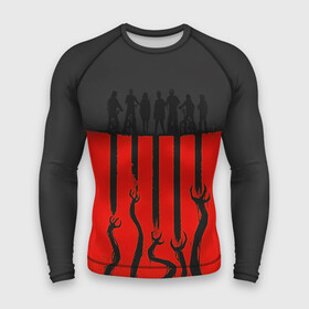 Мужской рашгард 3D с принтом Очень странные дела в городе Новоалтайск,  |  | netflix | stranger things | trend | арт | герой | загадочные события | кино | лого | надпись | наука | нетфликс | очень странные дела | парню | персонаж | прикольная | ребенку | сериал | тренд | фантастика