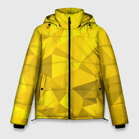 Мужская зимняя куртка 3D с принтом YELLOW ABSTRACT в городе Новоалтайск, верх — 100% полиэстер; подкладка — 100% полиэстер; утеплитель — 100% полиэстер | длина ниже бедра, свободный силуэт Оверсайз. Есть воротник-стойка, отстегивающийся капюшон и ветрозащитная планка. 

Боковые карманы с листочкой на кнопках и внутренний карман на молнии. | abstract | abstraction | color | fractal | geometry | paitnt | polygon | polygonal | psy | абстракция | геометрия | краски | неоновые | полигоны | психоделика | фрактал
