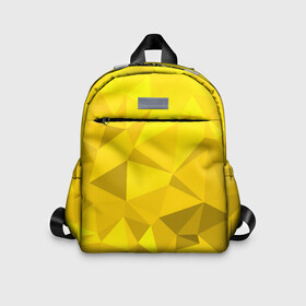 Детский рюкзак 3D с принтом YELLOW ABSTRACT в городе Новоалтайск, 100% полиэстер | лямки с регулируемой длиной, сверху петелька, чтобы рюкзак можно было повесить на вешалку. Основное отделение закрывается на молнию, как и внешний карман. Внутри дополнительный карман. По бокам два дополнительных кармашка | Тематика изображения на принте: abstract | abstraction | color | fractal | geometry | paitnt | polygon | polygonal | psy | абстракция | геометрия | краски | неоновые | полигоны | психоделика | фрактал