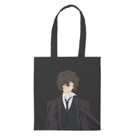 Шоппер 3D с принтом Osamu Dazai в городе Новоалтайск, 100% полиэстер | Плотность: 200 г/м2; Размер: 34×35 см; Высота лямок: 30 см | bungou | dazai | dogs | osamu | stray | асаму | бродячие псы | бродячих | дадзай | дазай | литературные гении | осаму | проза | псов