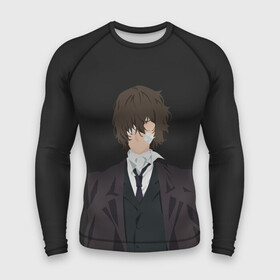 Мужской рашгард 3D с принтом Osamu Dazai в городе Новоалтайск,  |  | bungou | dazai | dogs | osamu | stray | асаму | бродячие псы | бродячих | дадзай | дазай | литературные гении | осаму | проза | псов