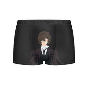 Мужские трусы 3D с принтом Osamu Dazai в городе Новоалтайск, 50% хлопок, 50% полиэстер | классическая посадка, на поясе мягкая тканевая резинка | Тематика изображения на принте: bungou | dazai | dogs | osamu | stray | асаму | бродячие псы | бродячих | дадзай | дазай | литературные гении | осаму | проза | псов
