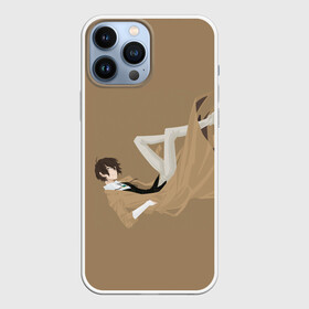 Чехол для iPhone 13 Pro Max с принтом Осаму на спине в городе Новоалтайск,  |  | bungou | dazai | dogs | osamu | stray | асаму | бродячие псы | бродячих | дадзай | дазай | литературные гении | осаму | проза | псов