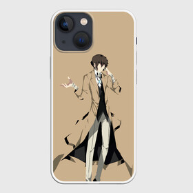 Чехол для iPhone 13 mini с принтом Осаму шагает в городе Новоалтайск,  |  | bungou | dazai | dogs | osamu | stray | асаму | бродячие псы | бродячих | дадзай | дазай | литературные гении | осаму | проза | псов