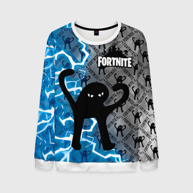 Мужской свитшот 3D с принтом ЪУЪ FORTNITE в городе Новоалтайск, 100% полиэстер с мягким внутренним слоем | круглый вырез горловины, мягкая резинка на манжетах и поясе, свободная посадка по фигуре | fortnait | гроза | грозовой fortnite | грозовой кот | грозовой котяра | грозовой кошак | грозовой фортнайт | грозовой ъуъ | кот | котик | котяра | кошак | мем | молния | фортнайт | ъуъ | ъуъ fortnite | ъуъ фортнайт