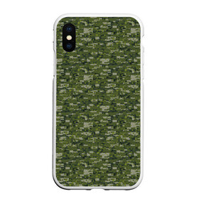 Чехол для iPhone XS Max матовый с принтом Камуфляж в городе Новоалтайск, Силикон | Область печати: задняя сторона чехла, без боковых панелей | 23 февраля | день | защитника | камуфляж | отечества | пиксели | текстуры | узор