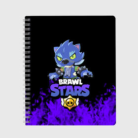 Тетрадь с принтом Brawl stars leon оборотень в городе Новоалтайск, 100% бумага | 48 листов, плотность листов — 60 г/м2, плотность картонной обложки — 250 г/м2. Листы скреплены сбоку удобной пружинной спиралью. Уголки страниц и обложки скругленные. Цвет линий — светло-серый
 | bea | bib | brawl stars | crow | el brown | leon | max | nita | sally leon | shark | акула | биа | биби | бравл старс | ворон | игра | леон | макс | нита | оборотень | салли леон | сэлли леон | шарк | эл браун