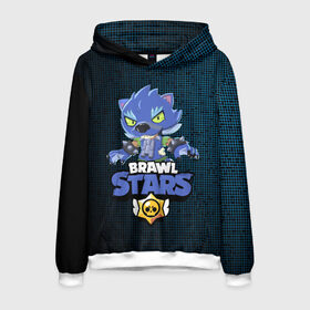Мужская толстовка 3D с принтом Brawl stars leon оборотень в городе Новоалтайск, 100% полиэстер | двухслойный капюшон со шнурком для регулировки, мягкие манжеты на рукавах и по низу толстовки, спереди карман-кенгуру с мягким внутренним слоем. | bea | bib | brawl stars | crow | el brown | leon | max | nita | sally leon | shark | акула | биа | биби | бравл старс | ворон | игра | леон | макс | нита | оборотень | салли леон | сэлли леон | шарк | эл браун