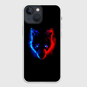Чехол для iPhone 13 mini с принтом Волк в городе Новоалтайск,  |  | animal | art | dog | fire | wolf | арт | взгляд | волк | волки | глаза | голова | животное | животные | зверь | лес | огонь | охота | охотник | парню | прикольная | природа | серый | собака | хищник