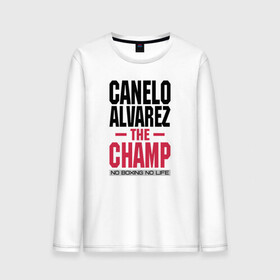 Мужской лонгслив хлопок с принтом Canelo Alvarez в городе Новоалтайск, 100% хлопок |  | 