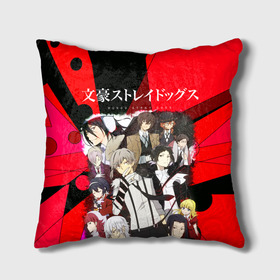 Подушка 3D с принтом Bungou Stray Dogs в городе Новоалтайск, наволочка – 100% полиэстер, наполнитель – холлофайбер (легкий наполнитель, не вызывает аллергию). | состоит из подушки и наволочки. Наволочка на молнии, легко снимается для стирки | anime | bungou | bungou stray dogs | dogs | stray | аниме | бродячий пес | великий из бродячих псов | манга