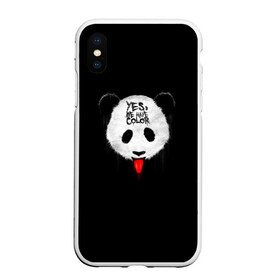 Чехол для iPhone XS Max матовый с принтом _Panda_ в городе Новоалтайск, Силикон | Область печати: задняя сторона чехла, без боковых панелей | color | have | hunter | panda | text | we | yes | австралия | арт | бе | высунула | глаза | голова | да | дикое | есть | животное | лбу | млекопитающее | на | надпись | нас | нос | охотник | панда | панды | показывает