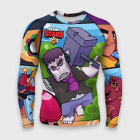 Мужской рашгард 3D с принтом Brawl Stars Frank в городе Новоалтайск,  |  | 3x3 | 3на3 | android | brawl stars | brawlball | caveman | default | epic brawler | frank | frankenstein | hammer | ios | moba | supercell | броул старт | броулер | драка звёзд | моба | суперцелл