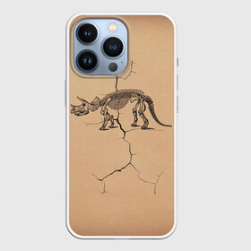 Чехол для iPhone 13 Pro с принтом Triceratops skeleton в городе Новоалтайск,  |  | dinosaur | extinct | primal | skeleton | triceratops | вымерший | динозавр | первобытный | скелет | трицератопс