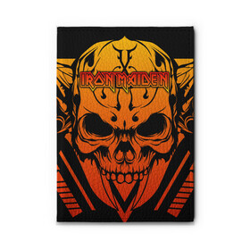 Обложка для автодокументов с принтом Iron Maiden в городе Новоалтайск, натуральная кожа |  размер 19,9*13 см; внутри 4 больших “конверта” для документов и один маленький отдел — туда идеально встанут права | Тематика изображения на принте: 80s | hardrock | heavy | iron | maiden | metal | pop | steve harris | the final frontier | uk | айрон | группа | железная дева | метал | мэйден | хеви