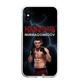 Чехол для iPhone XS Max матовый с принтом ХАБИБ в городе Новоалтайск, Силикон | Область печати: задняя сторона чехла, без боковых панелей | mma | sport | бои | дагестан | нурмагомедов | орел | спорт | хаба | хабиб