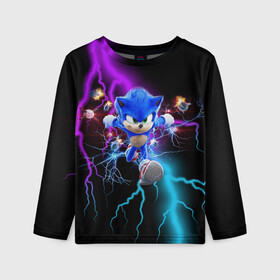 Детский лонгслив 3D с принтом SONIC в городе Новоалтайск, 100% полиэстер | длинные рукава, круглый вырез горловины, полуприлегающий силуэт
 | hedgehog | metal sonic | silver | silver the hedgehog | sonic | sonic boom | sonic the hedgehog | еж | ёж сонник | ежик | игры | кино | соник | соник в кино | фильм