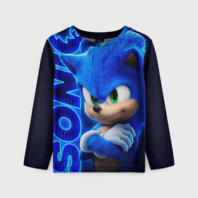 Детский лонгслив 3D с принтом SONIC в городе Новоалтайск, 100% полиэстер | длинные рукава, круглый вырез горловины, полуприлегающий силуэт
 | hedgehog | metal sonic | silver | silver the hedgehog | sonic | sonic boom | sonic the hedgehog | еж | ёж сонник | ежик | игры | кино | соник | соник в кино | фильм