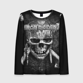 Женский лонгслив 3D с принтом IRON MAIDEN | АЙРОН МАЙДЕН в городе Новоалтайск, 100% полиэстер | длинные рукава, круглый вырез горловины, полуприлегающий силуэт | 80s | hardrock | heavy | iron | maiden | metal | pop | steve harris | the final frontier | uk | айрон | бас | британия | брюс дикинсон | гитара | группа | железная дева | метал | мэйден | нико макбрэйн | рок | стив харрис | хеви