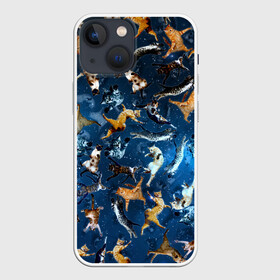 Чехол для iPhone 13 mini с принтом Космические коты в городе Новоалтайск,  |  | галактика | звезды | космос | кот | котики | кошак | кошка | паттрен