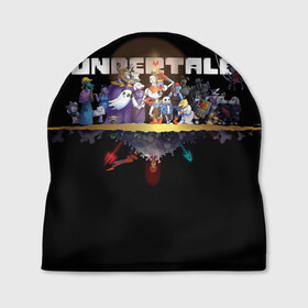 Шапка 3D с принтом Undertale. в городе Новоалтайск, 100% полиэстер | универсальный размер, печать по всей поверхности изделия | asriel dreemurr | chara | frisk | sans | undertale | азриэль дримурр | андертейл | андрайн | гастер | меттатон | санс | фриск | чара