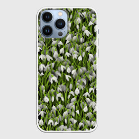 Чехол для iPhone 13 Pro Max с принтом Подснежники в городе Новоалтайск,  |  | 8 марта | букет | весенний | весна | клумба | паттерн | подарок | подснежник | растение | цветочный | цветы. цветок
