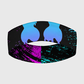 Повязка на голову 3D с принтом Marshmello в городе Новоалтайск,  |  | dj | marshmello | marshmelloy | usa | америка | клуб | клубная музыка | мармело | маршмелло | маршмеллоу | музыка | музыкант