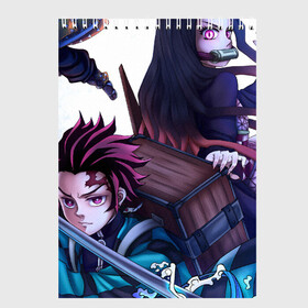 Скетчбук с принтом KIMETSU NO YAIBA в городе Новоалтайск, 100% бумага
 | 48 листов, плотность листов — 100 г/м2, плотность картонной обложки — 250 г/м2. Листы скреплены сверху удобной пружинной спиралью | demon slayer | demon slayer: kimetsu no yaiba | kimetsu | kimetsu no yaiba | nezuko | shinobu | slayer | tanjiro | клинок рассекающий демонов | незуко | танджиро | шинобу кочо