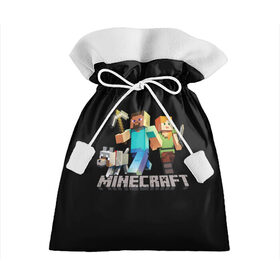 Подарочный 3D мешок с принтом MINECRAFT в городе Новоалтайск, 100% полиэстер | Размер: 29*39 см | Тематика изображения на принте: creeper | game | minecraft | блоки | игра | квадраты | компьютерная игра | крипер | майнкрафт