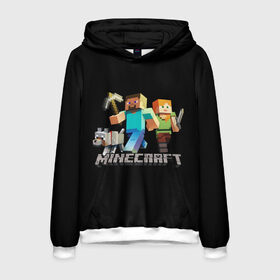 Мужская толстовка 3D с принтом MINECRAFT в городе Новоалтайск, 100% полиэстер | двухслойный капюшон со шнурком для регулировки, мягкие манжеты на рукавах и по низу толстовки, спереди карман-кенгуру с мягким внутренним слоем. | creeper | game | minecraft | блоки | игра | квадраты | компьютерная игра | крипер | майнкрафт