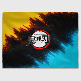 Плед 3D с принтом Kimetsu no yaiba оранжевосиний фон в городе Новоалтайск, 100% полиэстер | закругленные углы, все края обработаны. Ткань не мнется и не растягивается | demon slayer | demon slayer: kimetsu no yaiba | kimetsu | kimetsu no yaiba | nezuko | shinobu | slayer | tanjiro | иноске | клинок рассекающий демонов | незуко | танджиро | шинобу кочо