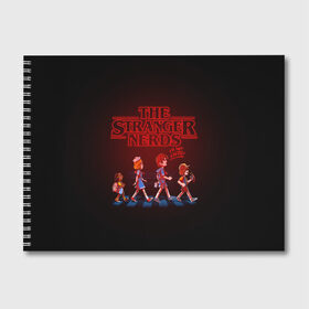 Альбом для рисования с принтом STRANGER THINGS в городе Новоалтайск, 100% бумага
 | матовая бумага, плотность 200 мг. | Тематика изображения на принте: 11 | stranger things | одди | одиннадцатая | очень странные дела | сериалы