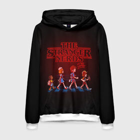 Мужская толстовка 3D с принтом STRANGER THINGS в городе Новоалтайск, 100% полиэстер | двухслойный капюшон со шнурком для регулировки, мягкие манжеты на рукавах и по низу толстовки, спереди карман-кенгуру с мягким внутренним слоем. | 11 | stranger things | одди | одиннадцатая | очень странные дела | сериалы