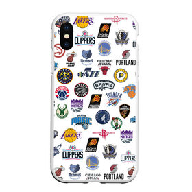 Чехол для iPhone XS Max матовый с принтом NBA Pattern в городе Новоалтайск, Силикон | Область печати: задняя сторона чехла, без боковых панелей | Тематика изображения на принте: basketball | boston celtics | brooklyn nets | nba | new york knicks | philadel | toronto raptors | баскетбол | бостон селтикс | бруклин нетс | нба | нью йорк никс | спорт | торонто рэпторс | филадельфия 76ерс